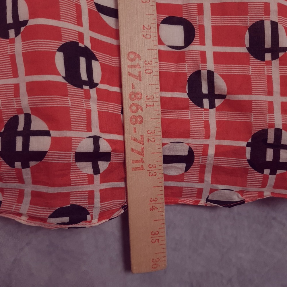 Vintage Betsey Johnson Dress Womens 4 Red Ruffle Keyhole Flare Sundress USA - Picture 11 of 14